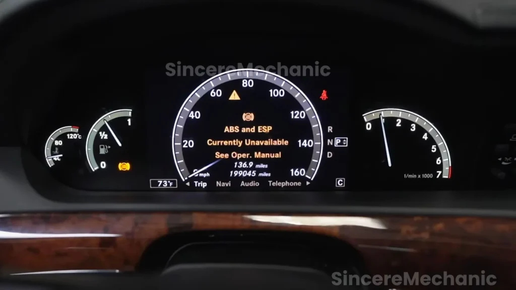 Mercedes-Benz ESP Inoperative